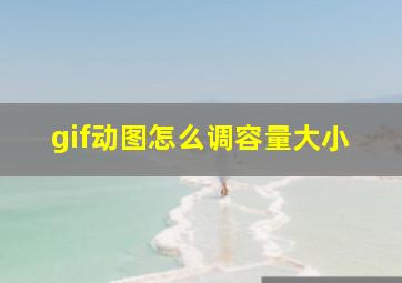 gif动图怎么调容量大小