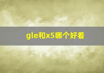 gle和x5哪个好看