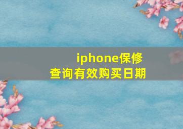 iphone保修查询有效购买日期