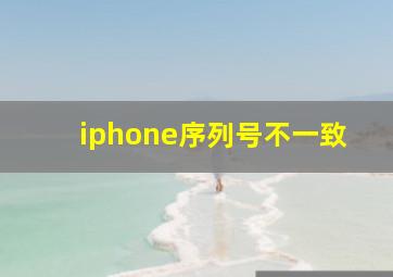 iphone序列号不一致