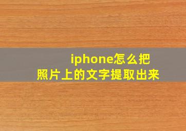 iphone怎么把照片上的文字提取出来