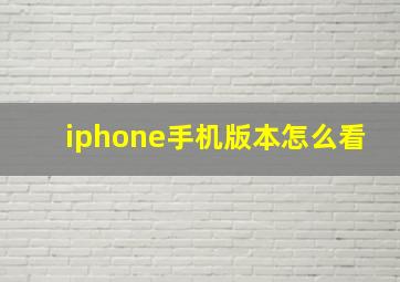 iphone手机版本怎么看