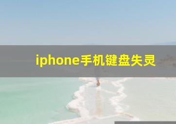 iphone手机键盘失灵