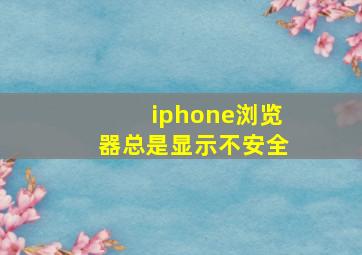 iphone浏览器总是显示不安全