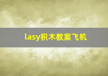 lasy积木教案飞机