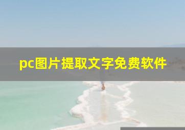 pc图片提取文字免费软件