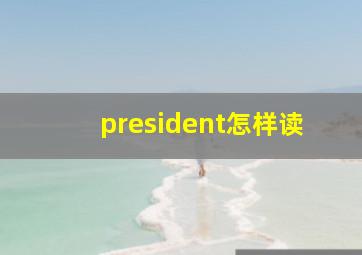 president怎样读