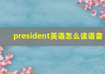 president英语怎么读语音