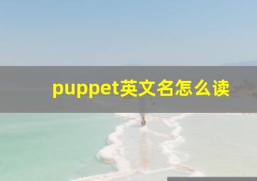 puppet英文名怎么读