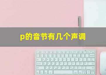 p的音节有几个声调