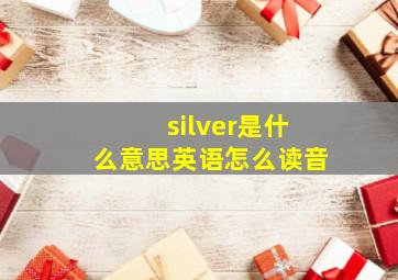 silver是什么意思英语怎么读音