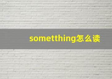 sometthing怎么读