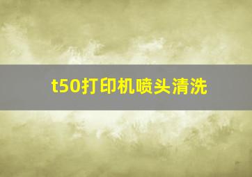 t50打印机喷头清洗