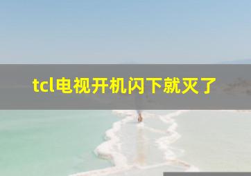 tcl电视开机闪下就灭了