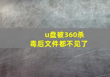 u盘被360杀毒后文件都不见了