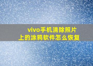 vivo手机清除照片上的涂鸦软件怎么恢复