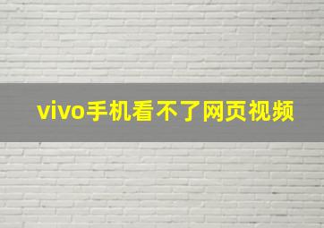 vivo手机看不了网页视频