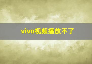 vivo视频播放不了