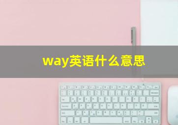 way英语什么意思