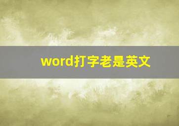 word打字老是英文