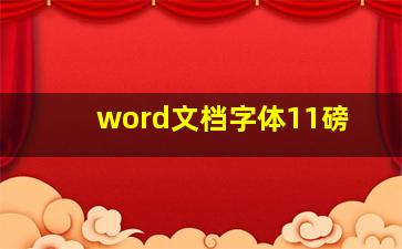 word文档字体11磅