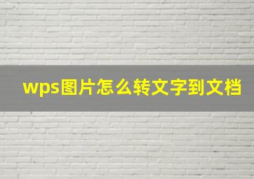 wps图片怎么转文字到文档