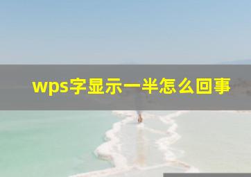 wps字显示一半怎么回事