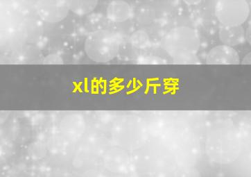 xl的多少斤穿