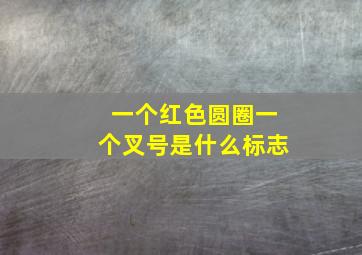 一个红色圆圈一个叉号是什么标志