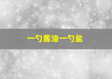 一勺酱油一勺盐