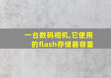 一台数码相机,它使用的flash存储器容量