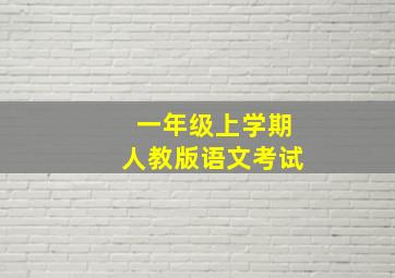 一年级上学期人教版语文考试