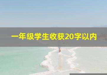 一年级学生收获20字以内