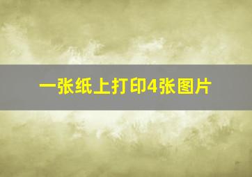 一张纸上打印4张图片