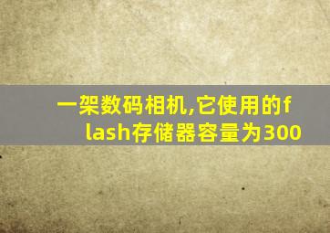 一架数码相机,它使用的flash存储器容量为300