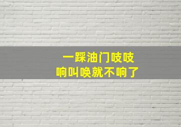 一踩油门吱吱响叫唤就不响了