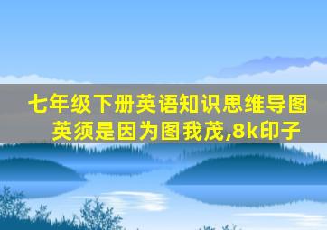 七年级下册英语知识思维导图英须是因为图我茂,8k印子