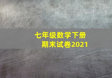 七年级数学下册期末试卷2021