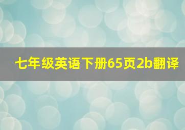 七年级英语下册65页2b翻译