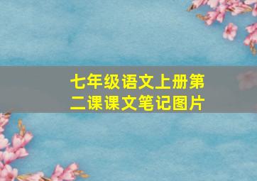 七年级语文上册第二课课文笔记图片