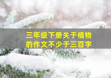 三年级下册关于植物的作文不少于三百字