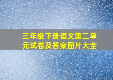 三年级下册语文第二单元试卷及答案图片大全