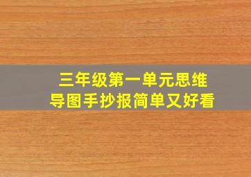 三年级第一单元思维导图手抄报简单又好看