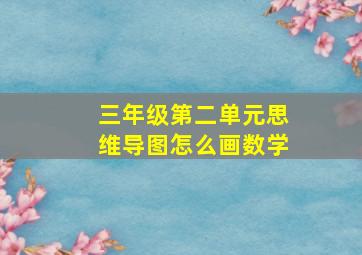 三年级第二单元思维导图怎么画数学