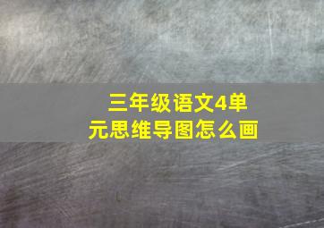 三年级语文4单元思维导图怎么画