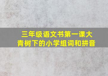 三年级语文书第一课大青树下的小学组词和拼音