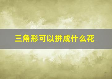 三角形可以拼成什么花