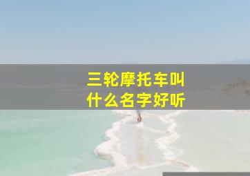 三轮摩托车叫什么名字好听