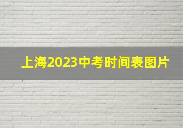 上海2023中考时间表图片