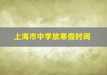 上海市中学放寒假时间